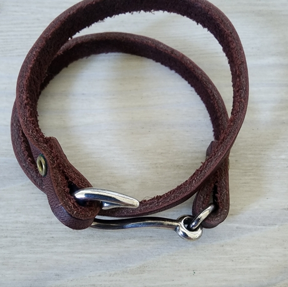 James Avery Brown Leather Bracelet with Silver Hook - Picture 4 of 12